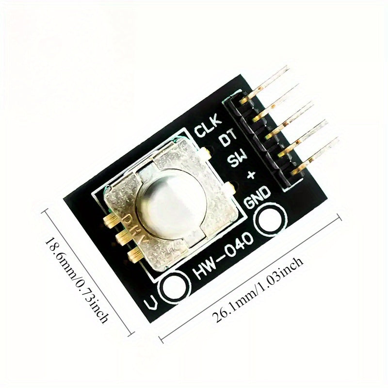 6pcs Rotary Encoder Module KY-040 with Button for Arduino 360 Degree Rotation