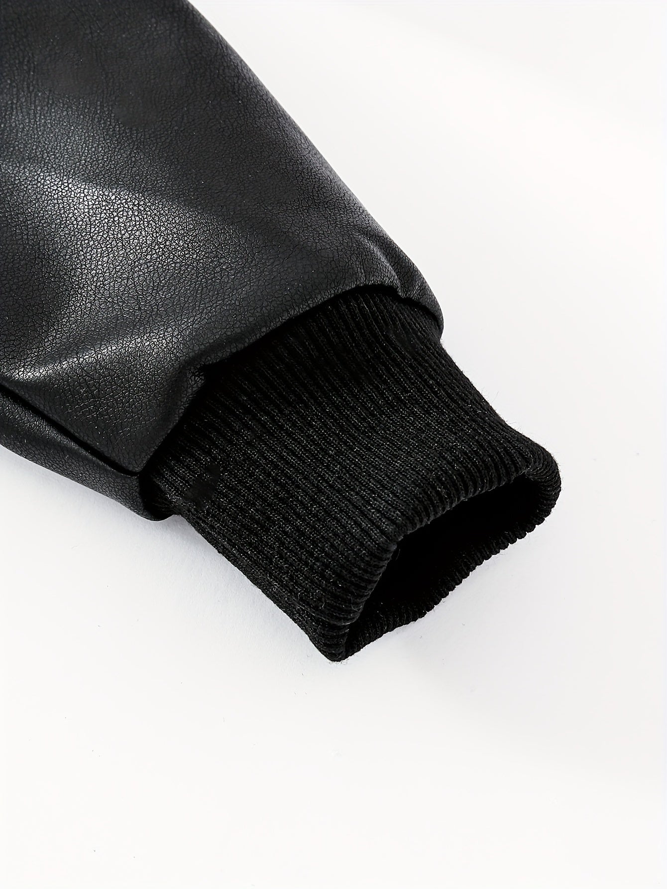 Мужская куртка на молнии черная с длинным рукавом, повседневная, весна-осень, полиэстер