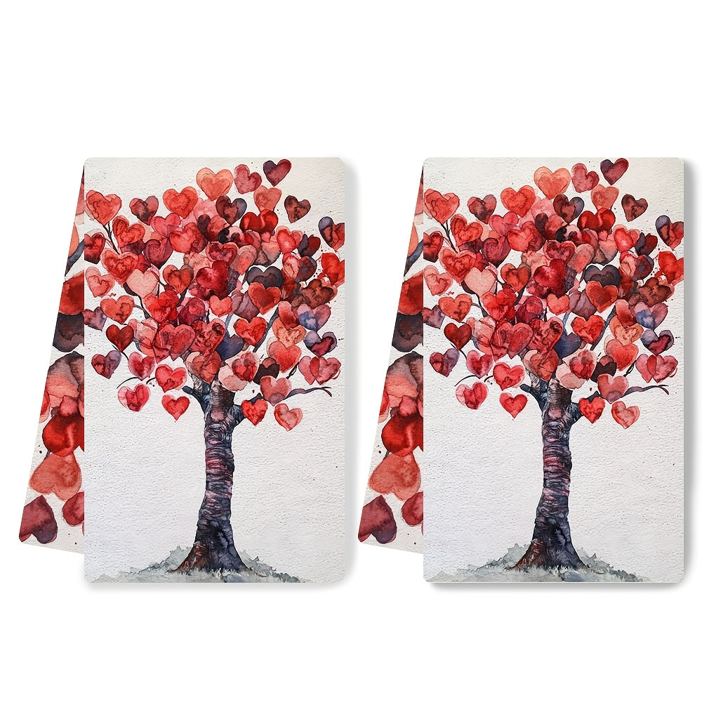Valentine's Tree Oshxona sochiqlari to'plami yumshoq, namlovchi idish qo'l sochiqlari 40x60 sm