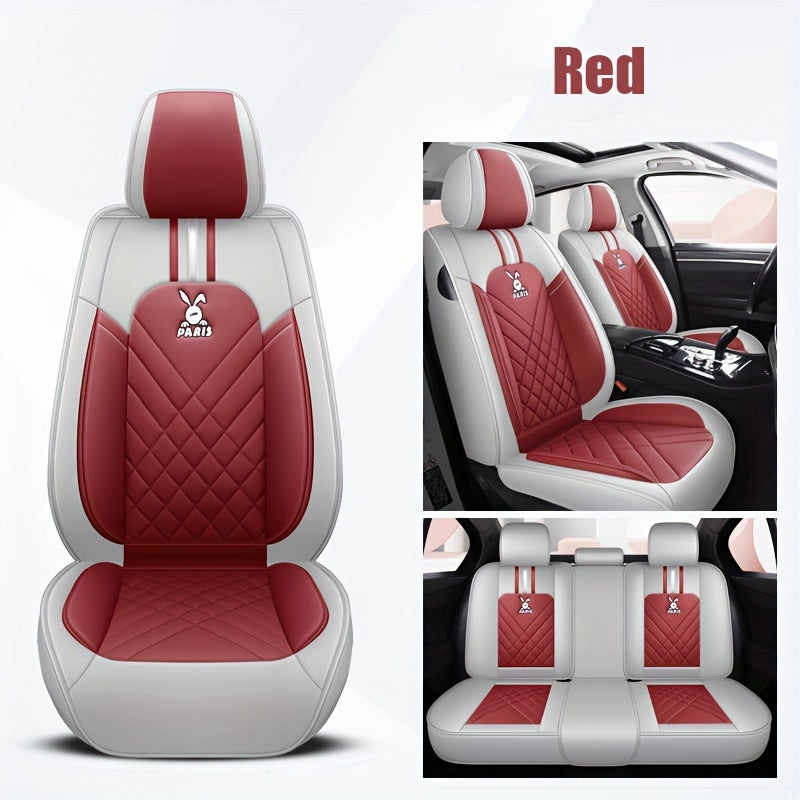 Universal 5-Color PU Leather Car Seat Covers All-Season Ventilated