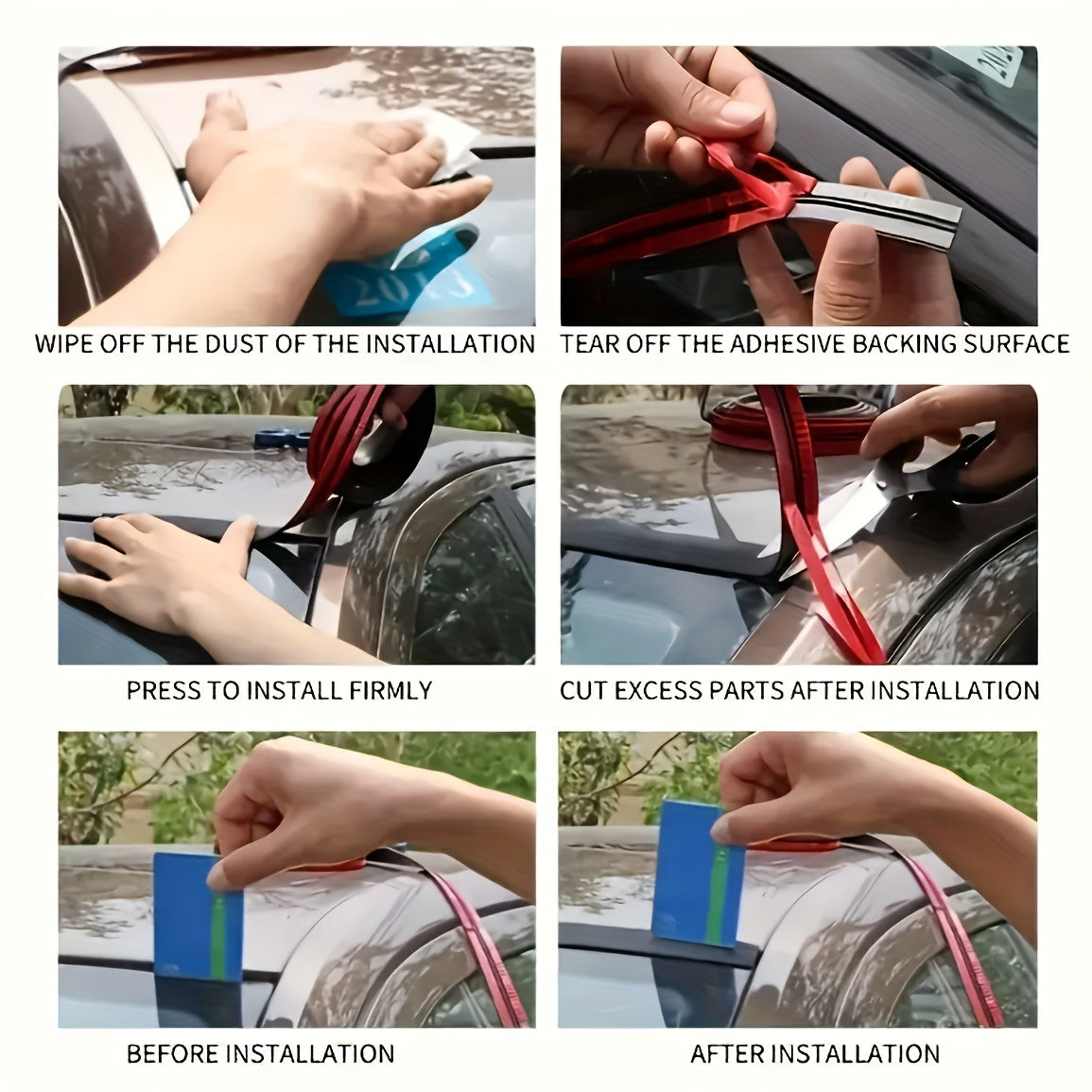 Self-Adhesive Waterproof Car Sealant for Windshield and Door Protection