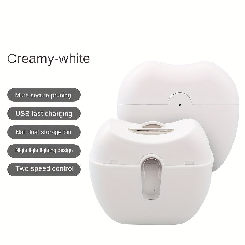 Electric Nail Grinder Portable USB Rechargeable Low Noise Shock Absorption Home Manicure Tool