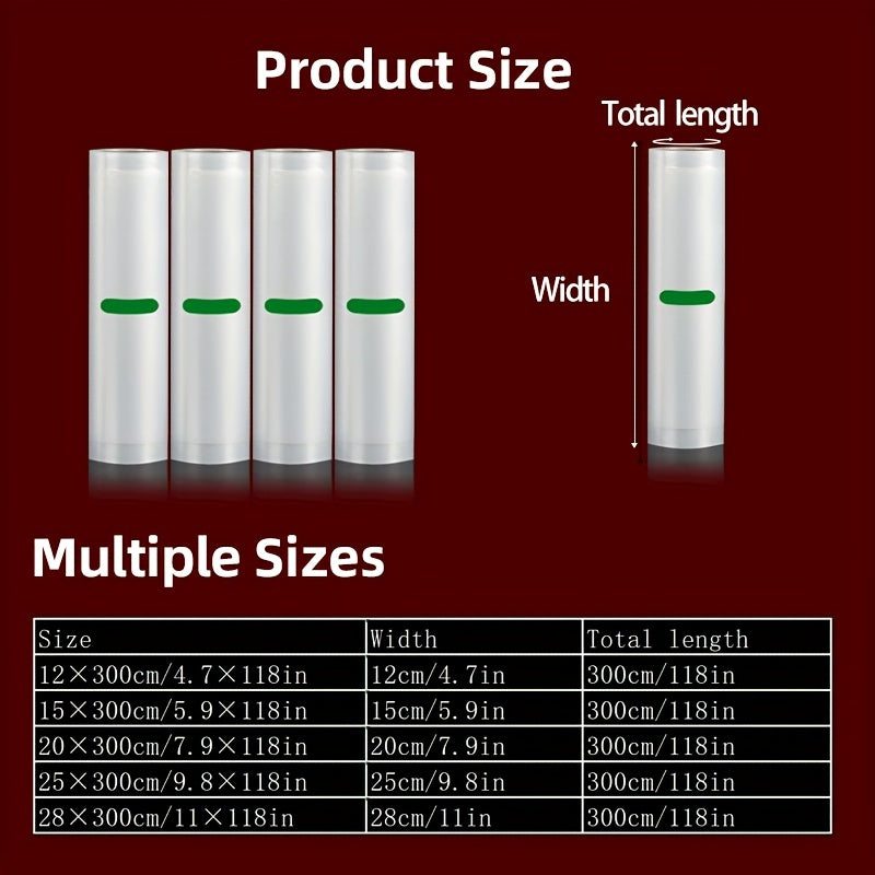 4 dona vakuum yopishqoq rulolari 3m oziq-ovqat saqlash sous vide taom tayyorlash bardoshli