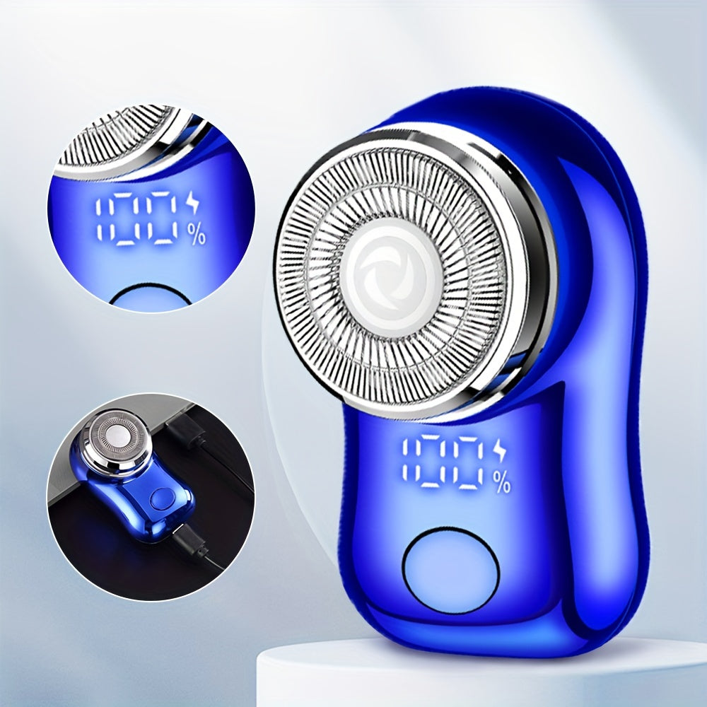 Men's Portable Rechargeable Electric Razor for Wet and Dry Shaving