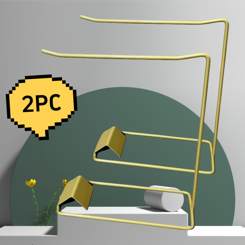 Set of 2 Modern Metal Jewelry Display Stands for Lipsticks, Keychains, and Necklaces