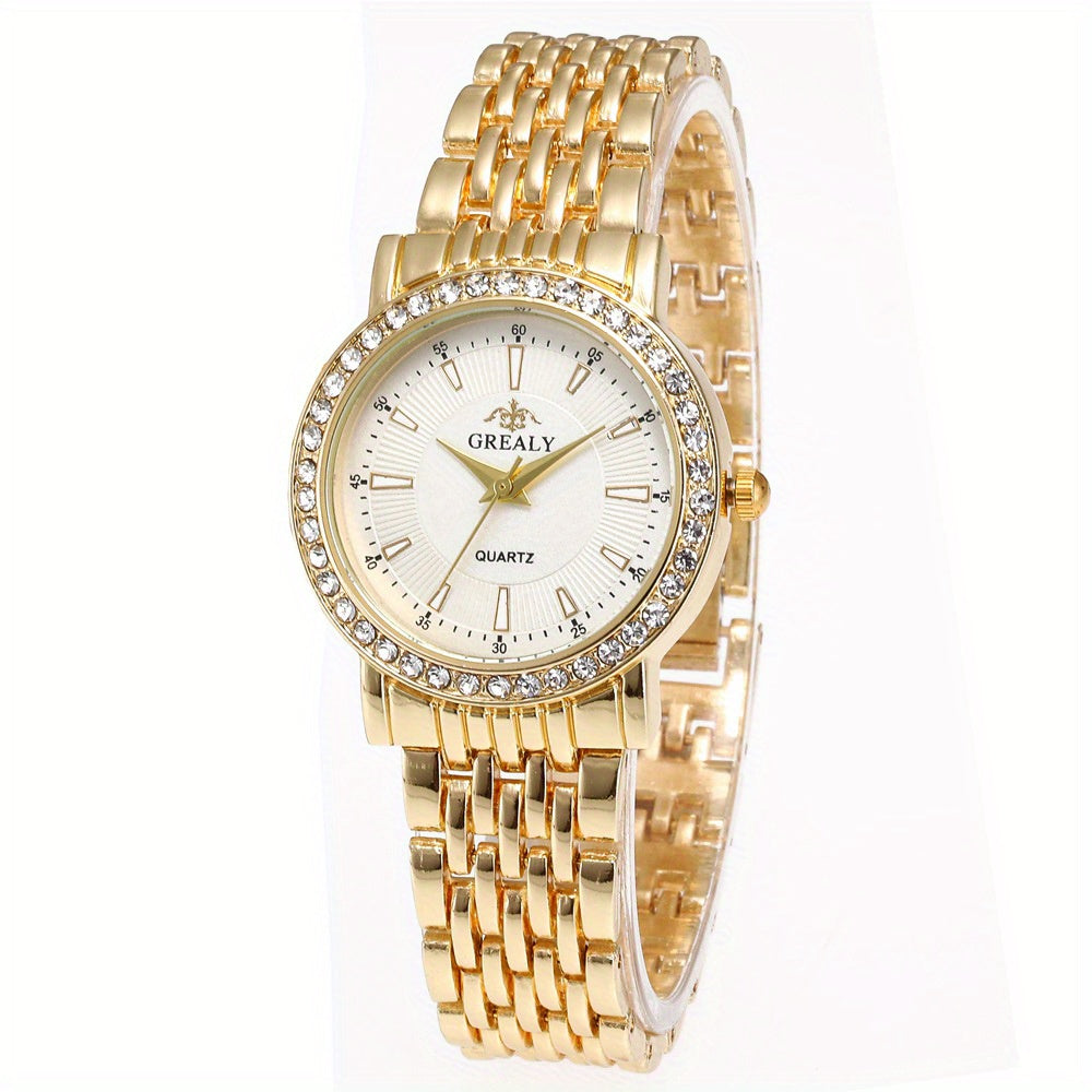 Casual Women's Watch with Leather Strap and Analog Display