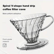 Reusable Coffee Dripper Resin Pour Over Filter for Coffee Brewing 1-2 Cups