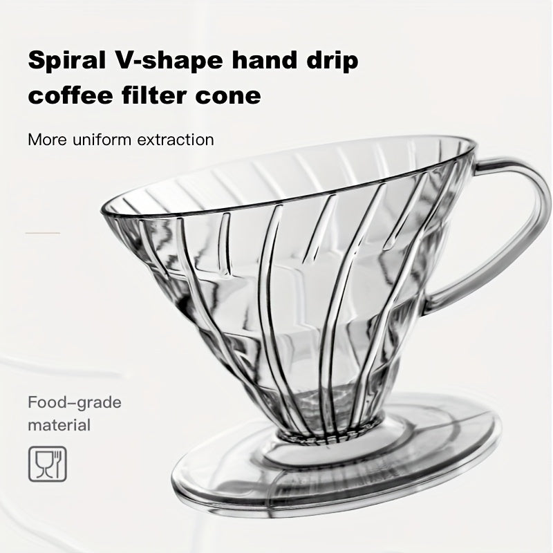 Reusable Coffee Dripper Resin Pour Over Filter for Coffee Brewing 1-2 Cups