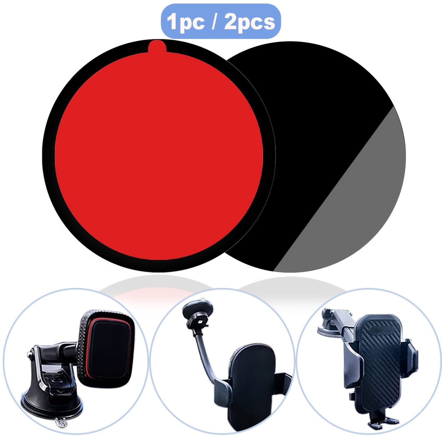 2/1 Pc Dashboard Mounting Disc Sticky Adhesive for Phone GPS Dash Cam Sucker
