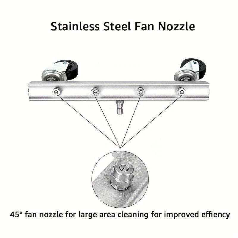 Машина для мойки автомобилей высокого давления с колесами, нержавеющая сталь, 4000 psi, аксессуар