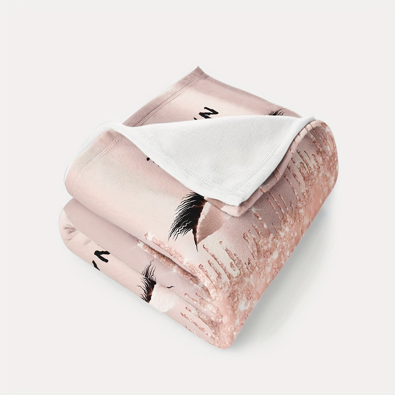 [Eng yaxshi tanlov] Shaxsiylashtirilgan Multfilm Kirpik Naqshli Flanel Ko'rpa: Moslashtiriladigan, Yengil, Yumshoq va Qulay - Yotoq, Divan, Sovg'alar, Tashqi foydalanish uchun mukammal - Yil davomida qulaylik, Allergiyaga do'st, Mustahkam, Yorqin ranglar