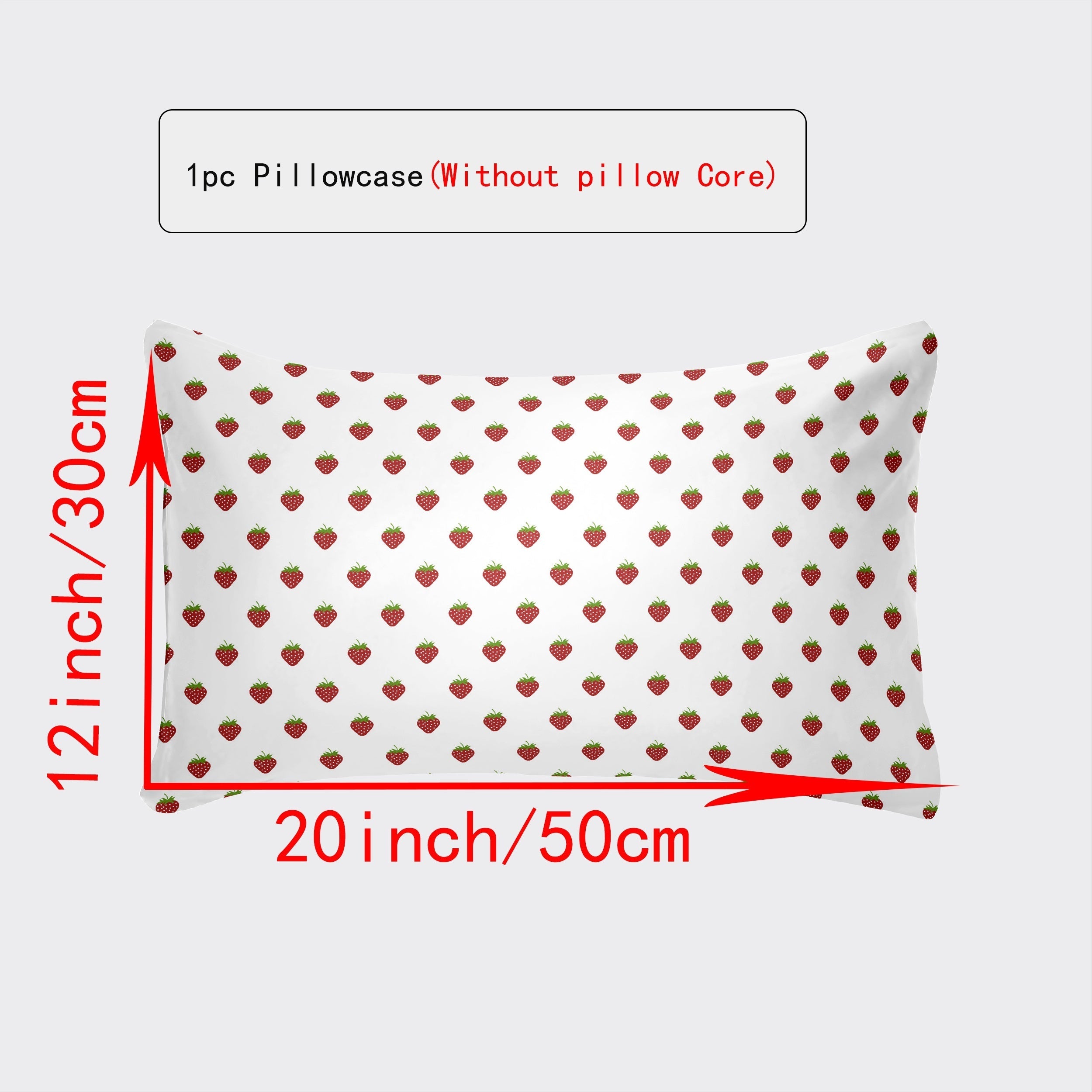 Breathable Pillowcase with Envelope Closure in Multiple Sizes and Floral Patterns