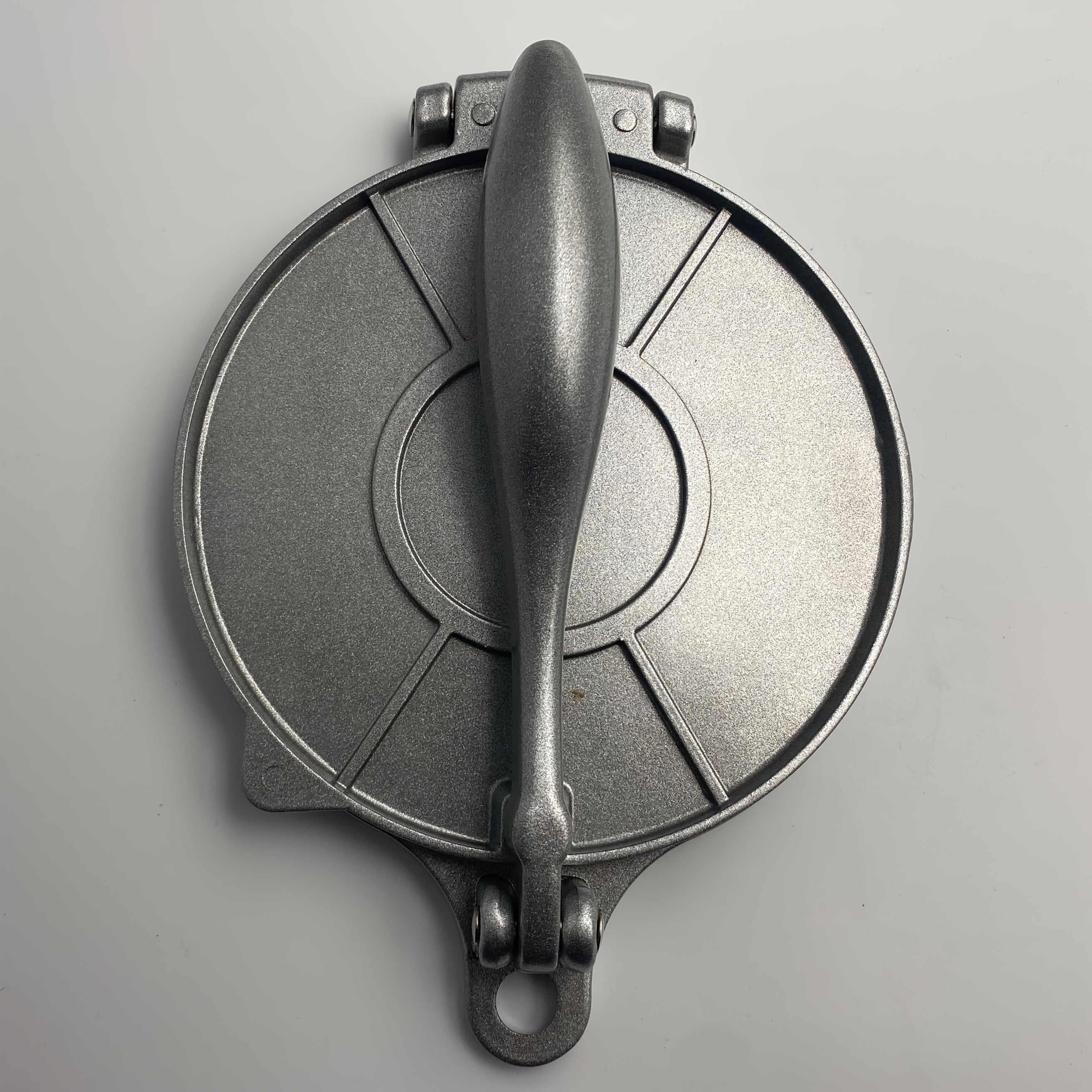 Prensa de aluminio para burritos y panqueques con mango ajustable para tortillas y panqueques