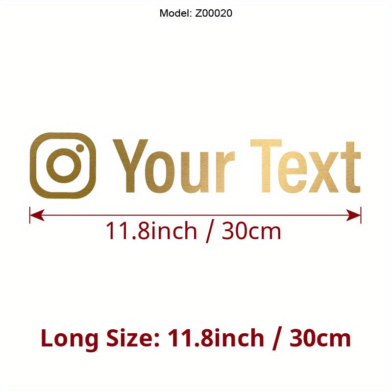 Instagram nomi uchun moslashtiriladigan vinil avtomobil oynasi stikerlari, o'z-o'zidan yopishadigan