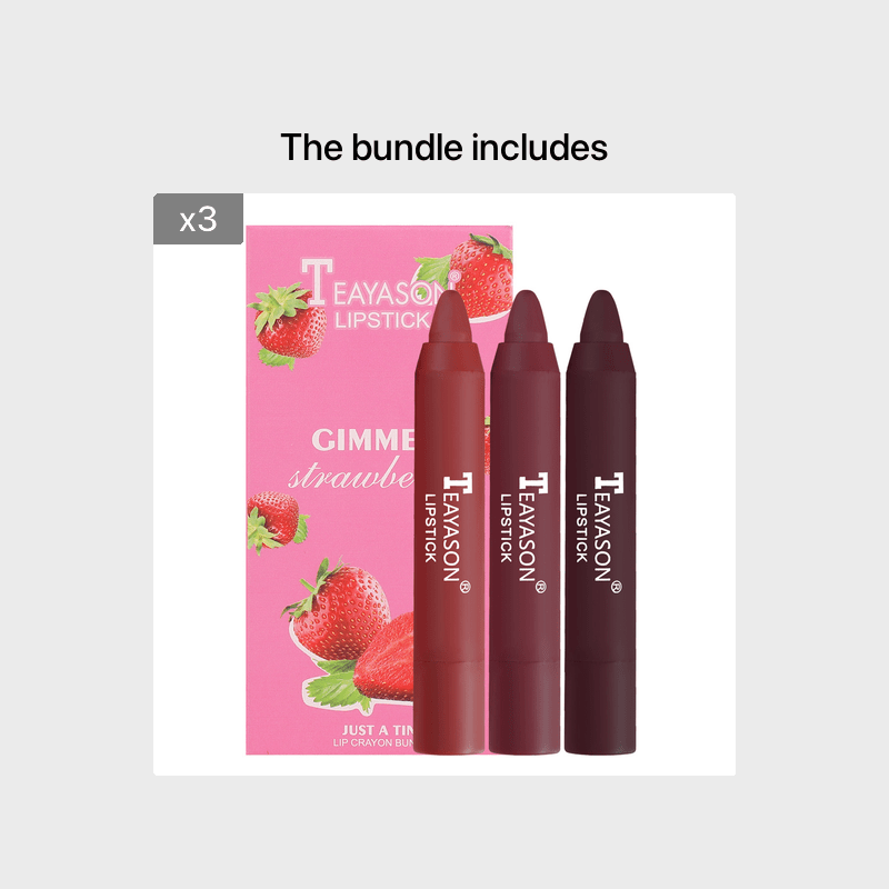 Set de 3 barras de labios mate para mujer, Velvet Air Cream, tonos nude de larga duración