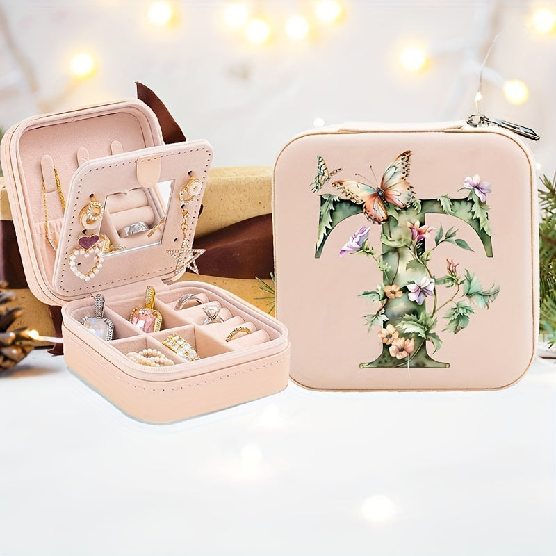 Yolgʻon charm bilan shaxsiylashtirilgan alfavitli flip-top bilan qoplangan, soʻzma-soʻz qoplangan va taqinchoqlarni saqlash uchun quti