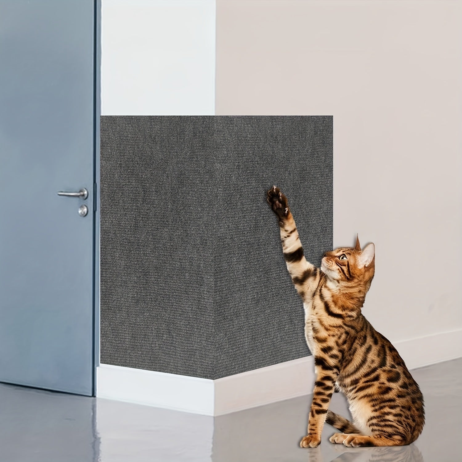 Self-Adhesive Cat Scratching Mat for Walls and Furniture Durable Polyester Fiber