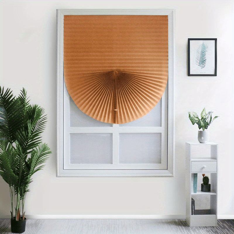 Pleated Curtains for Bedroom Office Living Room Semi-Shading Privacy Non-Woven Fabric