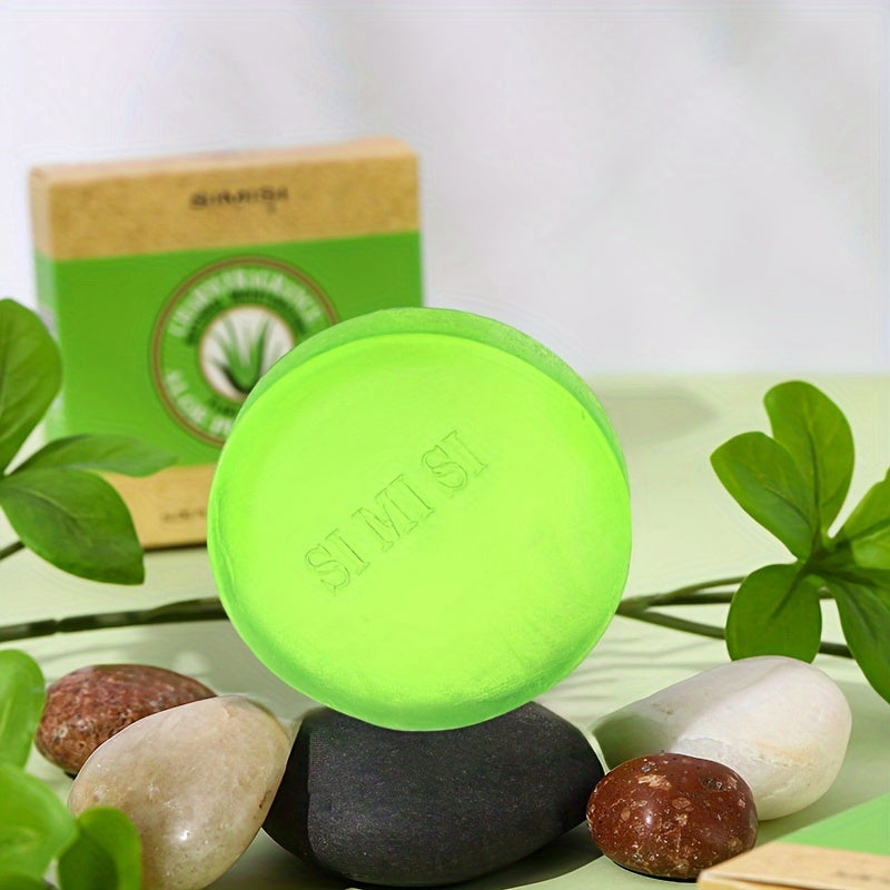 Unisex Aloe Vera Soap for All Skin Types Moisturizing Deep Cleansing Oil Control