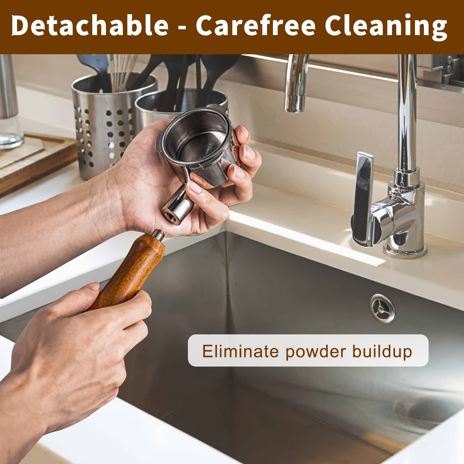 Portafiltro sin fondo de 54mm para máquinas de espresso Compatible con BES870XL BES878BSS