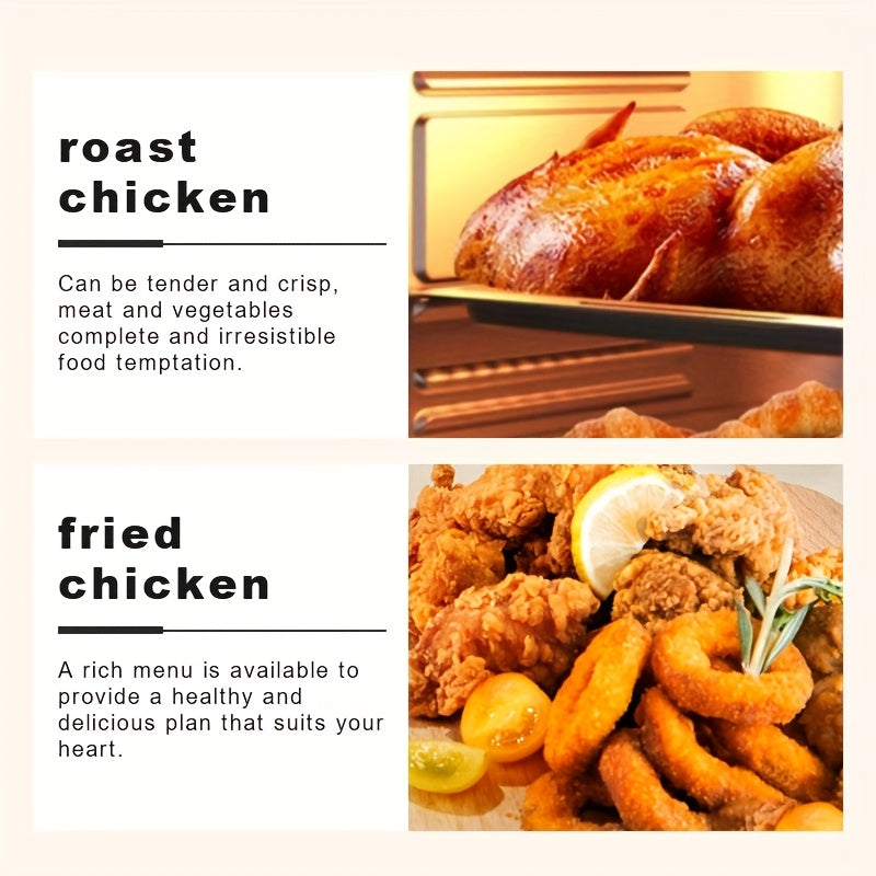 gmbin Avtomatik Havo Fryer, 1350W Sensorli Ko'rsatkich bilan, 10L Hajm, Turli Taomlar uchun Ko'p Funktsiyali, Evropa Standartli Plug