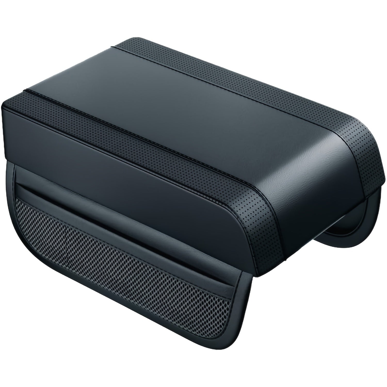 Universal Car Armrest Cushion with Memory Foam Black Ergonomic Support