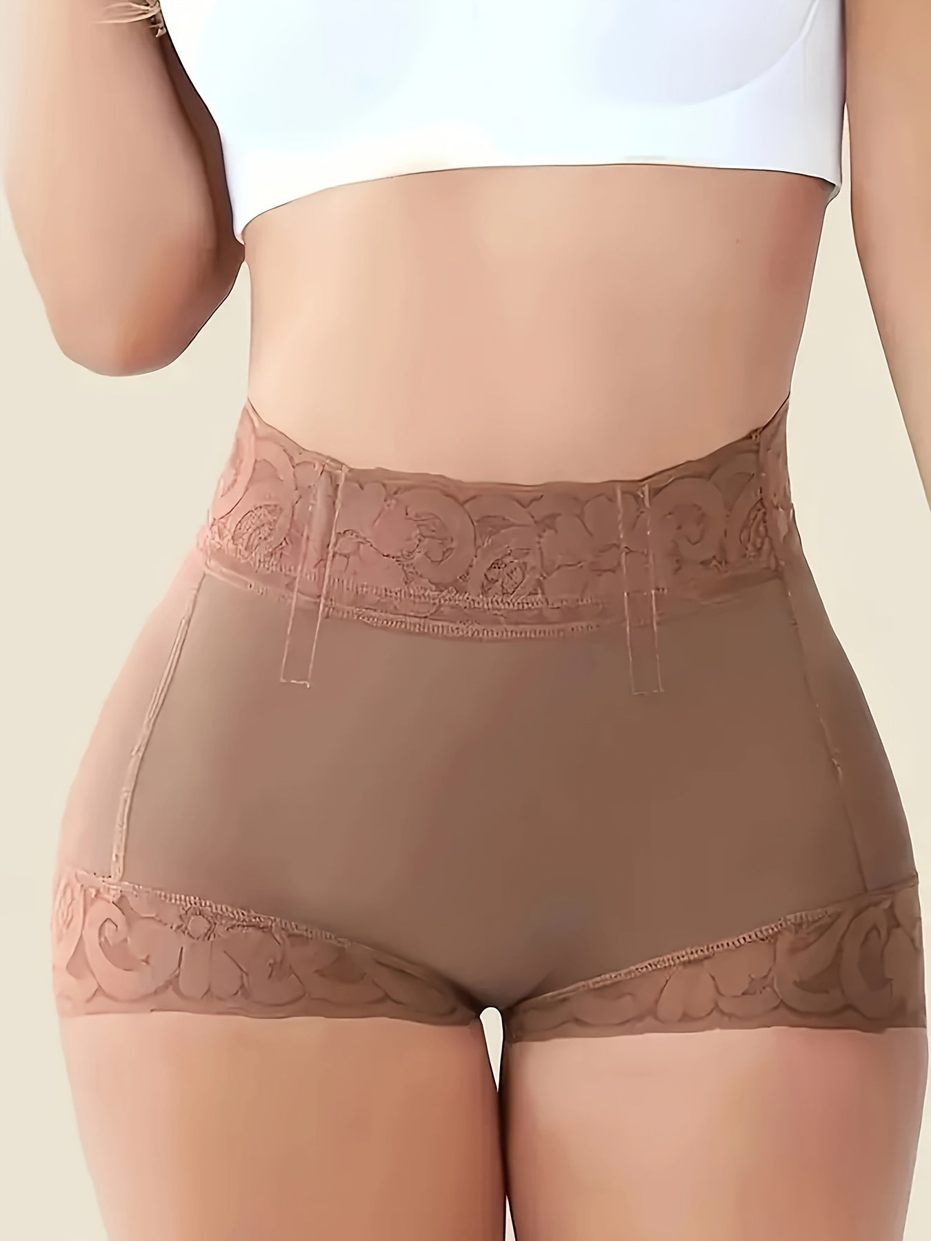 Bragas moldeadoras sin costuras de cintura alta para mujer, color sólido, tela de punto