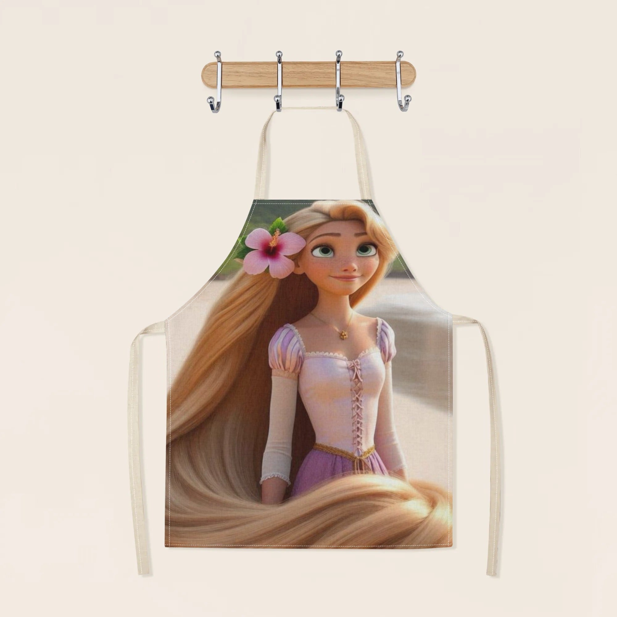 Waterproof Apron for Cooking and Baking, Floral Design, Durable Polyester