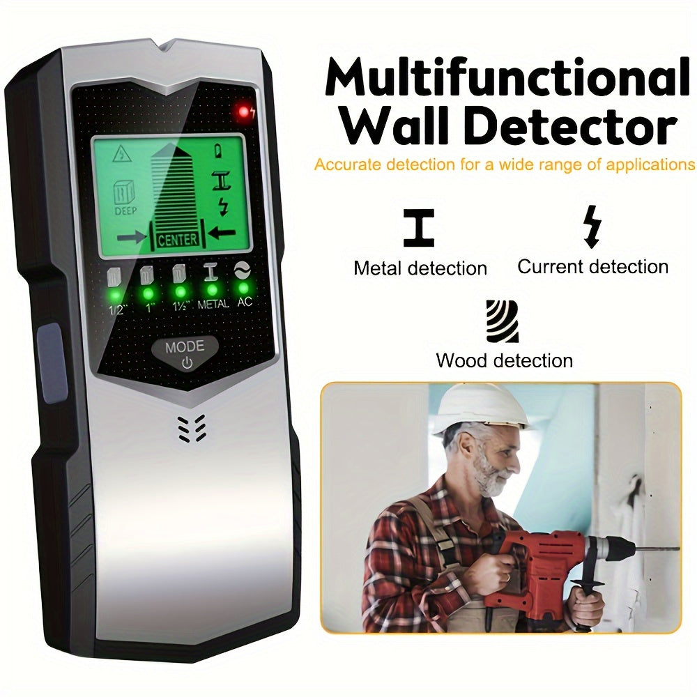 5-in-1 Wall Scanner Dowel Pin Detector with High Precision 0.01 Accuracy Metal and Wire Detection