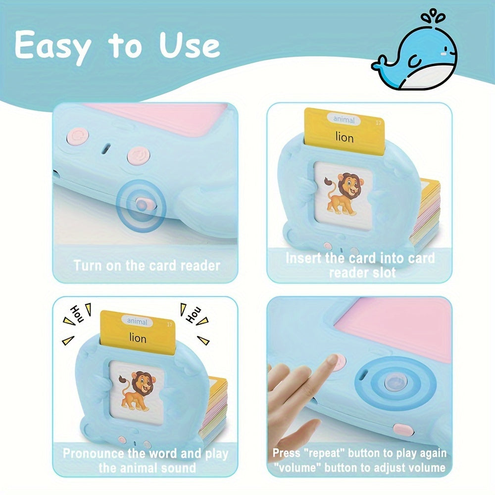 Educational Flash Cards for Kids 3+ with 224 Sight Words Sensory and Speech Toys Blue Pink