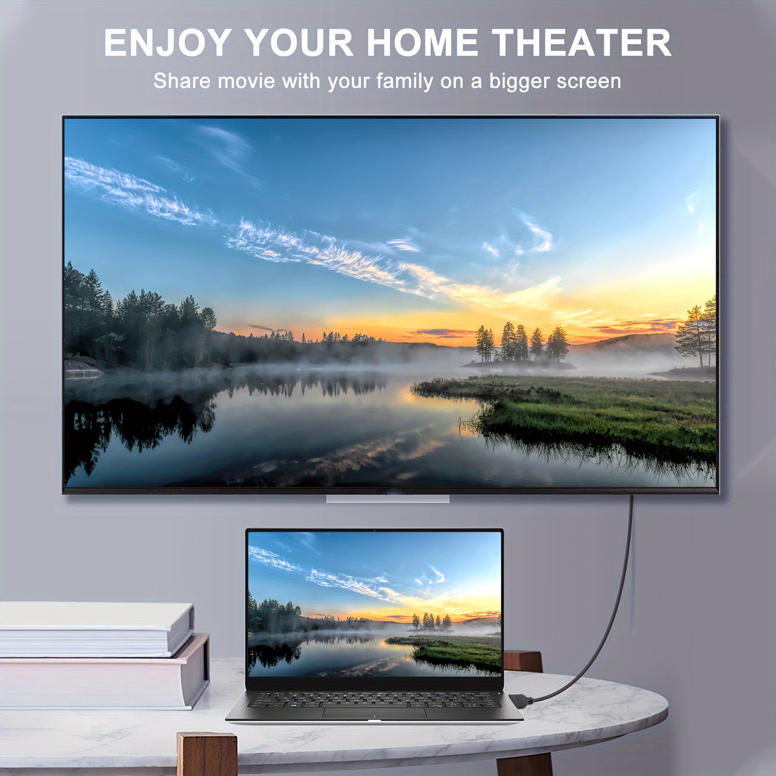 High-Speed 4K HDMI Cable with Ethernet 18Gbps Support for HDTV, Monitor, Laptop, Gaming