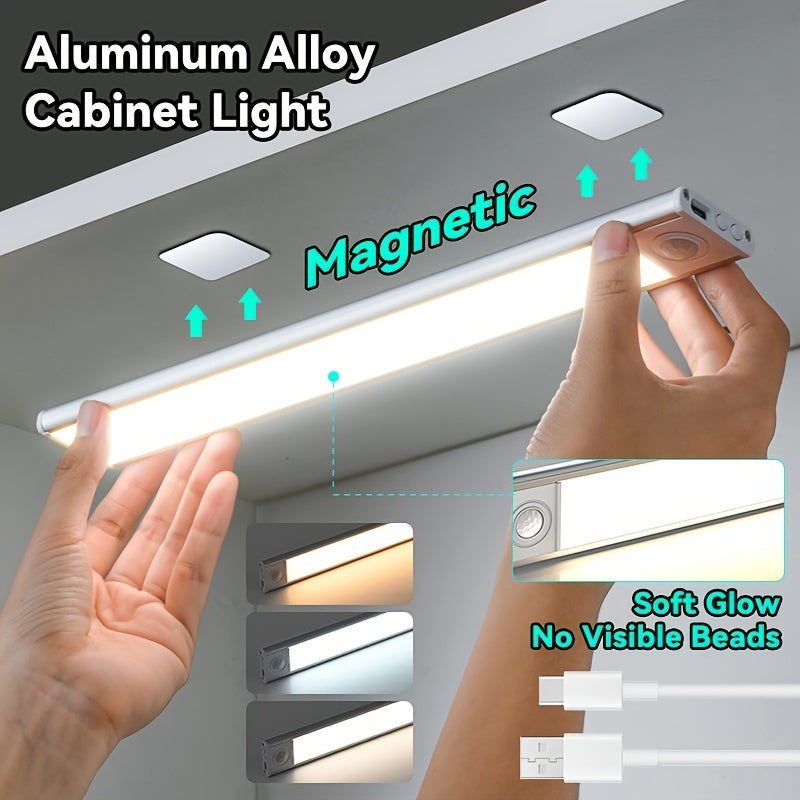 Adjustable Brightness USB Rechargeable LED Cabinet Light with Magnetic Mount