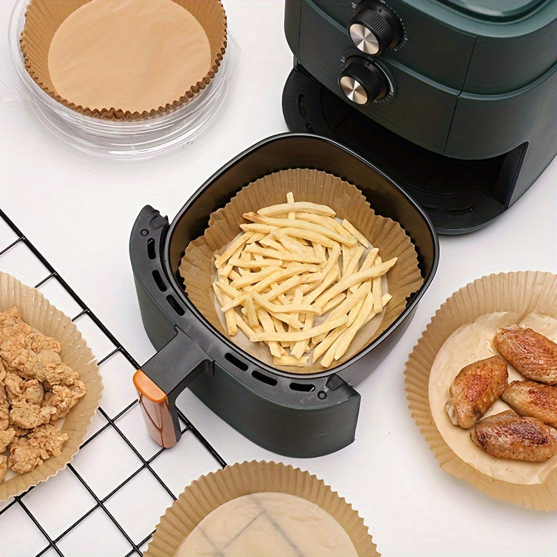 Dual-Sided Silicone Air Fryer Paper Plate Oil-Proof Nonstick Baking Dish for French Fries