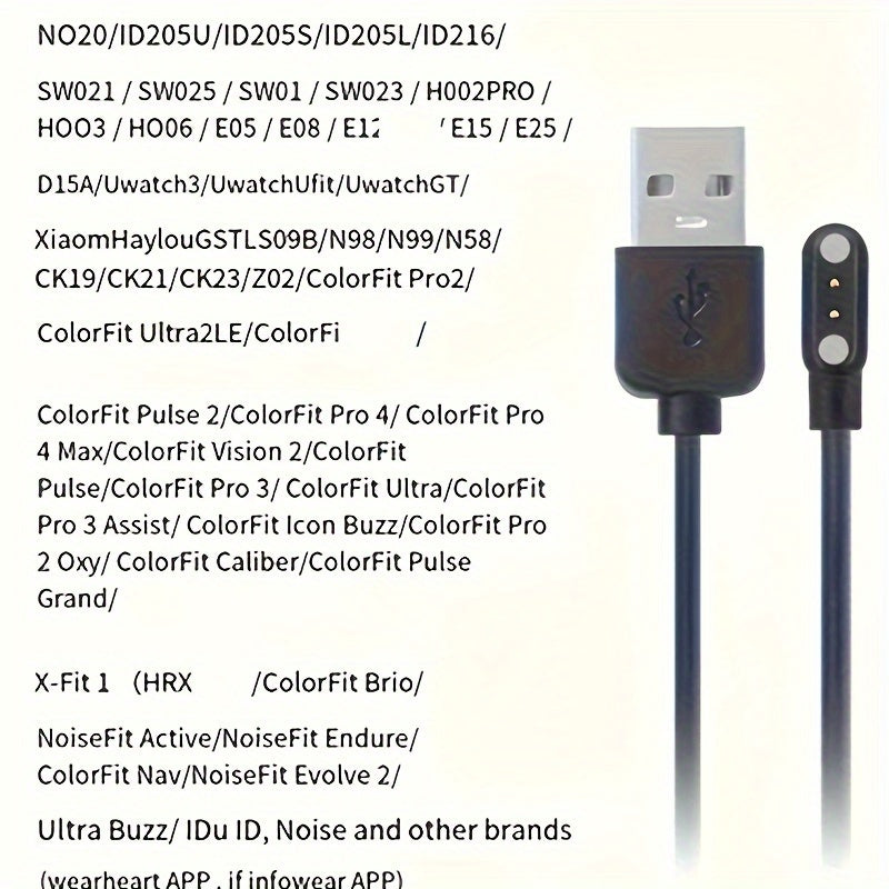 2024 Smart Watch Magnetic Charging Cable for 2-Pin and 4-Pin Devices