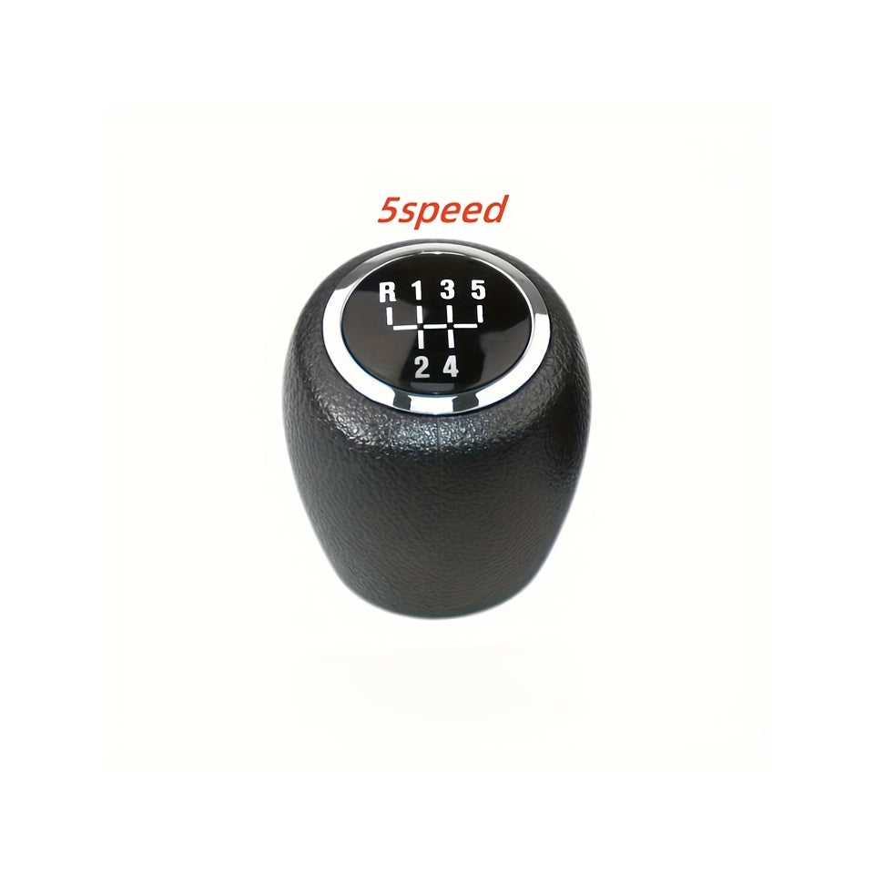Manual Shift Knob ABS Plastic for Sedan Car 5/6 Speed MT Chrome Ring