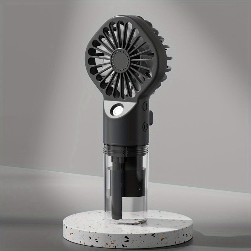 Portable Handheld Misting Fan with Rechargeable Battery and Rapid Cooling