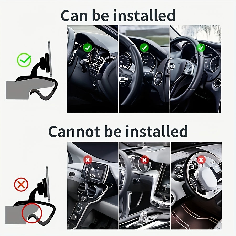 Soporte universal para teléfono de coche, clip de montaje duradero de ABS, soporte para tablero para smartphone