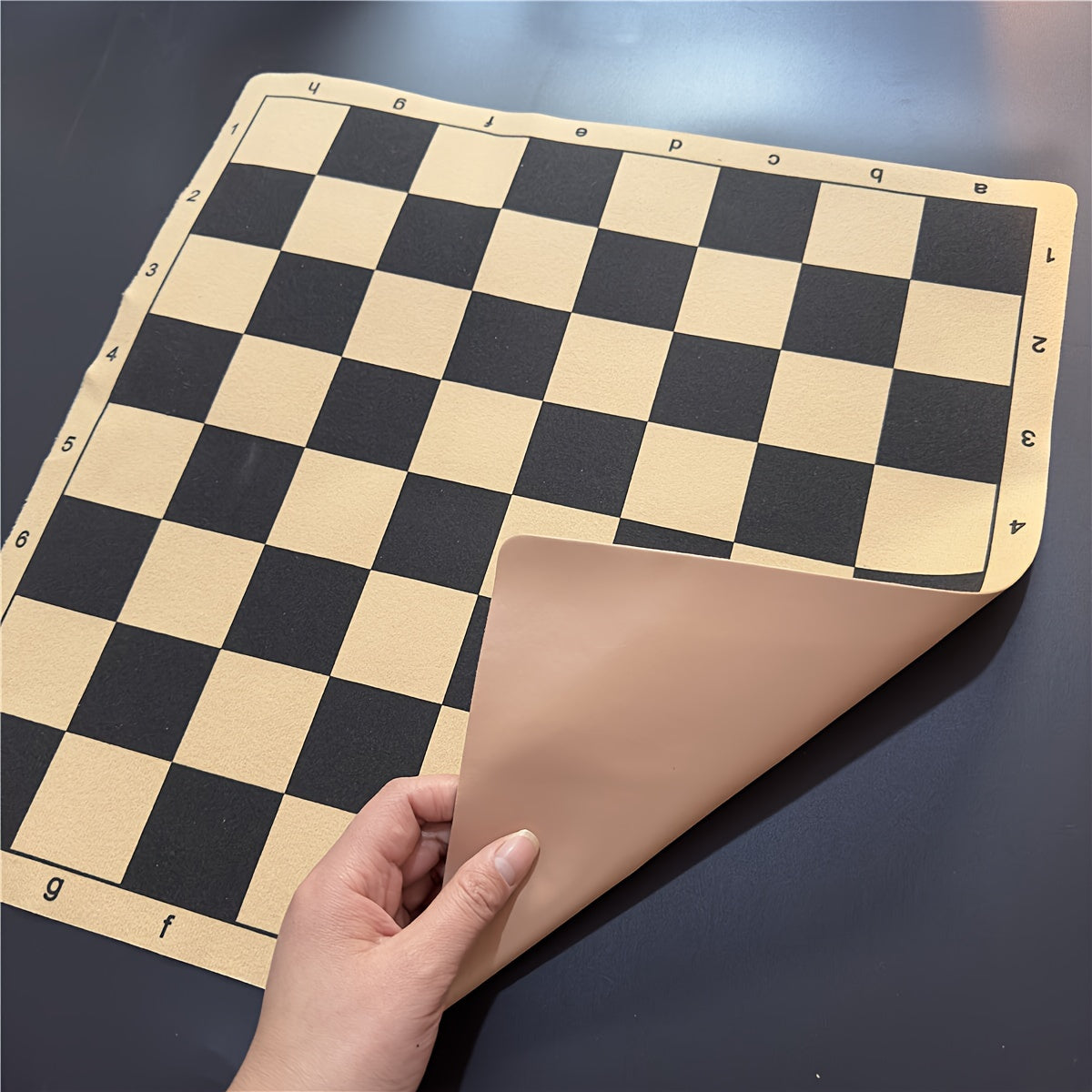 Standard Edition Collapsible Portable Chess Checkers Board 34cm 43cm for Education