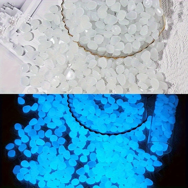 1200 Glowing Landscape Stones for Decoration in Flower Pots Pathways Aquariums and Starry Sky