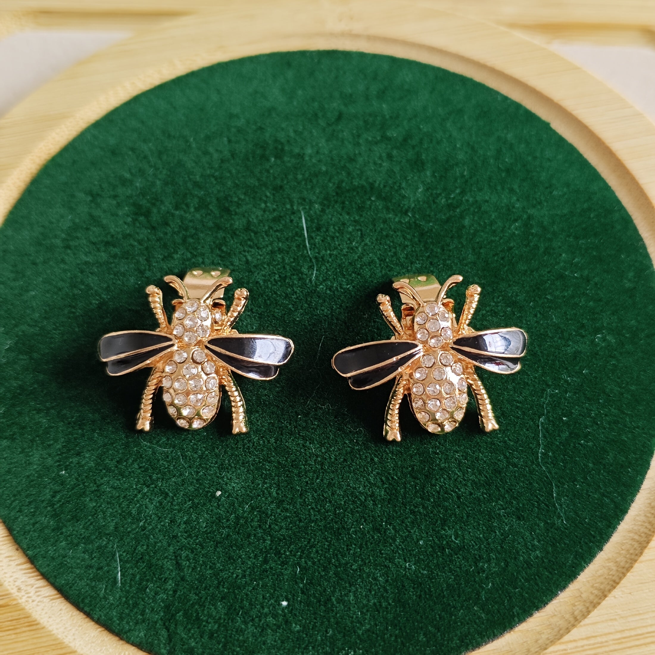 Women DIY Shoe Decoration Set Zinc Alloy Rhinestone Insect Pattern 2pcs