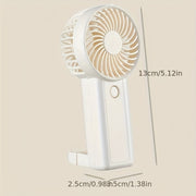 3-Speed Portable Handheld Fan USB Rechargeable Lightweight Wearable for Indoor Outdoor Use
