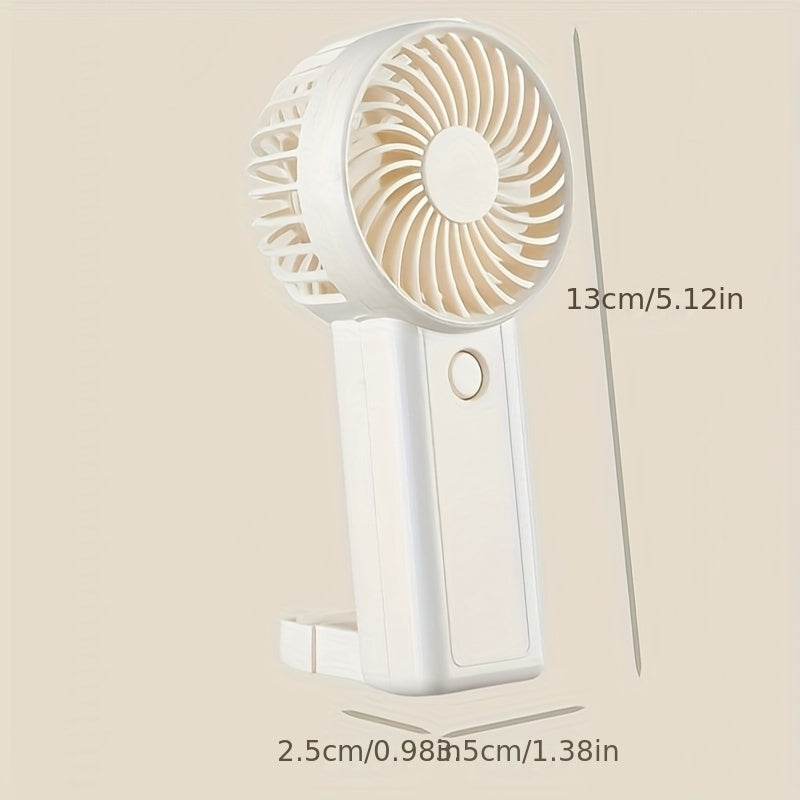 3-Speed Portable Handheld Fan USB Rechargeable Lightweight Wearable for Indoor Outdoor Use