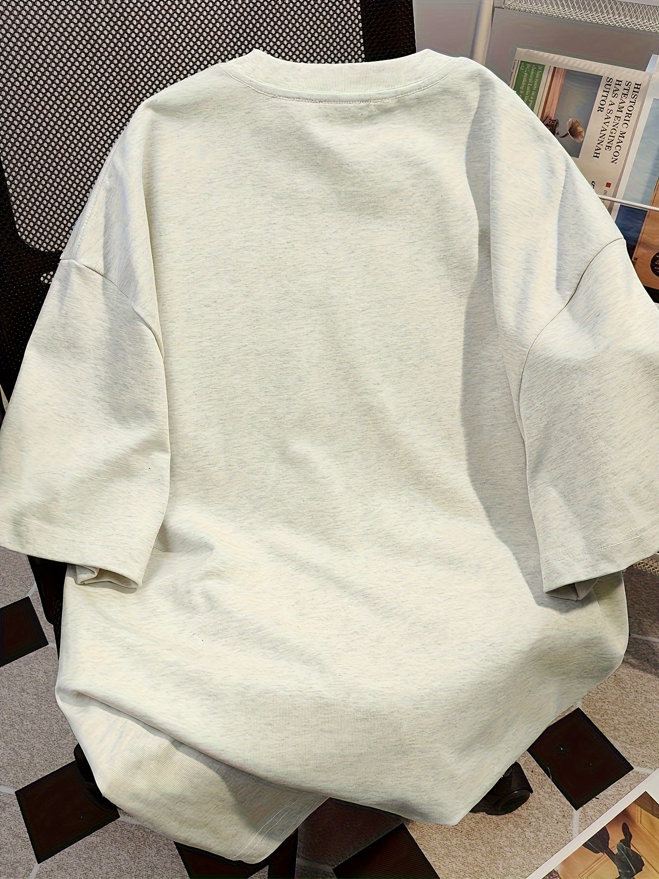 Women's Oversized White Bow Print Y2K Style Cotton T-Shirt with Short Sleeves