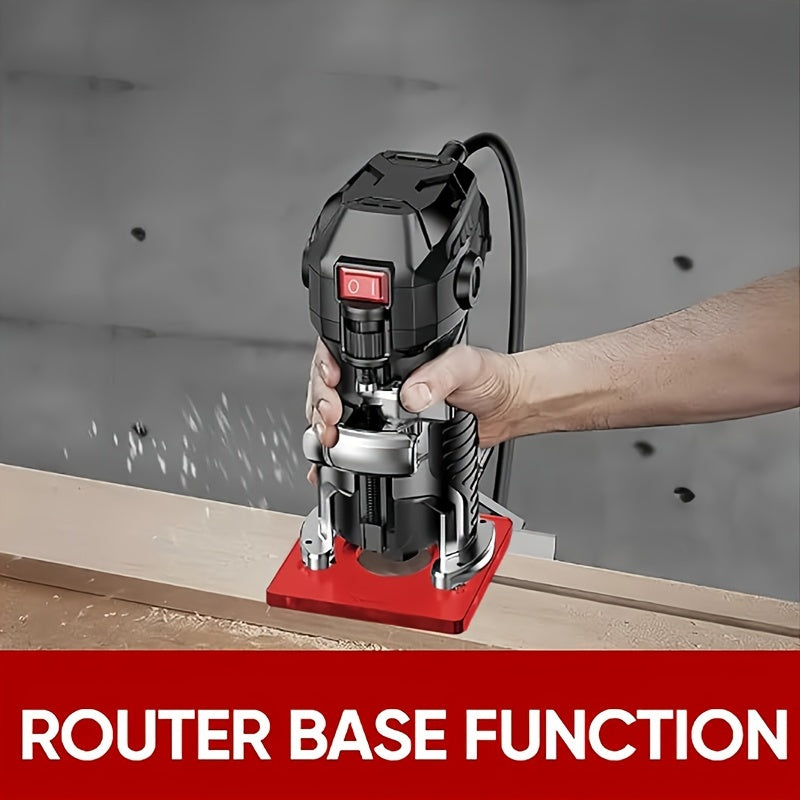 Woodworking Router Jig for Groove and Hole Drilling Cabinet Hardware Installation