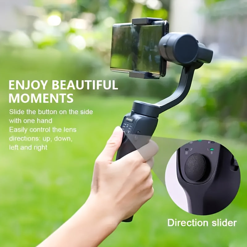 3-Axis Gimbal Phone Stabilizer for iPhone Xiaomi Wireless Rechargeable Stabilizer with Anti-Shake