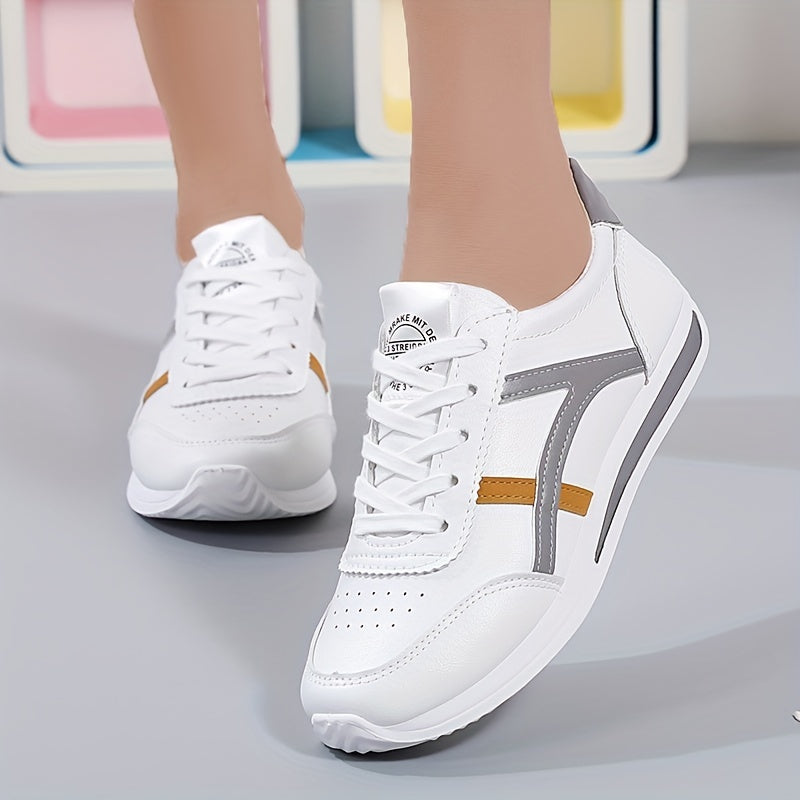 Женские кроссовки Mesh Colorblock, на шнуровке, износостойкие противоскользящие тренировочные обувь