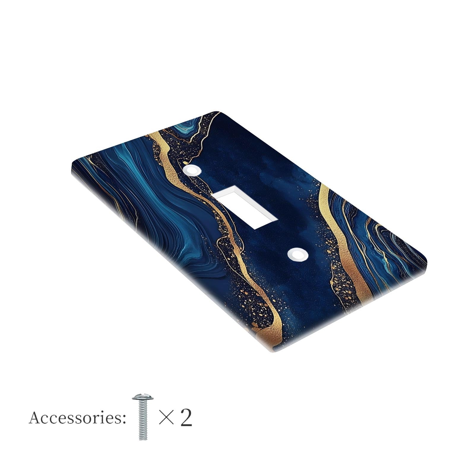 Накладка на выключатель Navy Blue Wall 1-канальная 2-канальная в стиле арт-деко для ванной комнаты и спальни