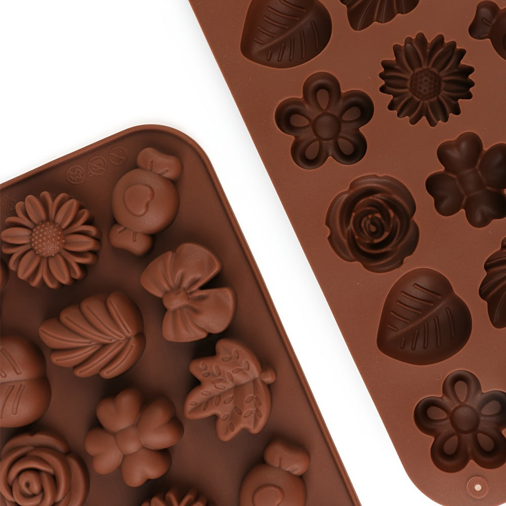 Silicone Chocolate Mold 18 Flower-Shaped Cavities BPA-Free for Candy Baking