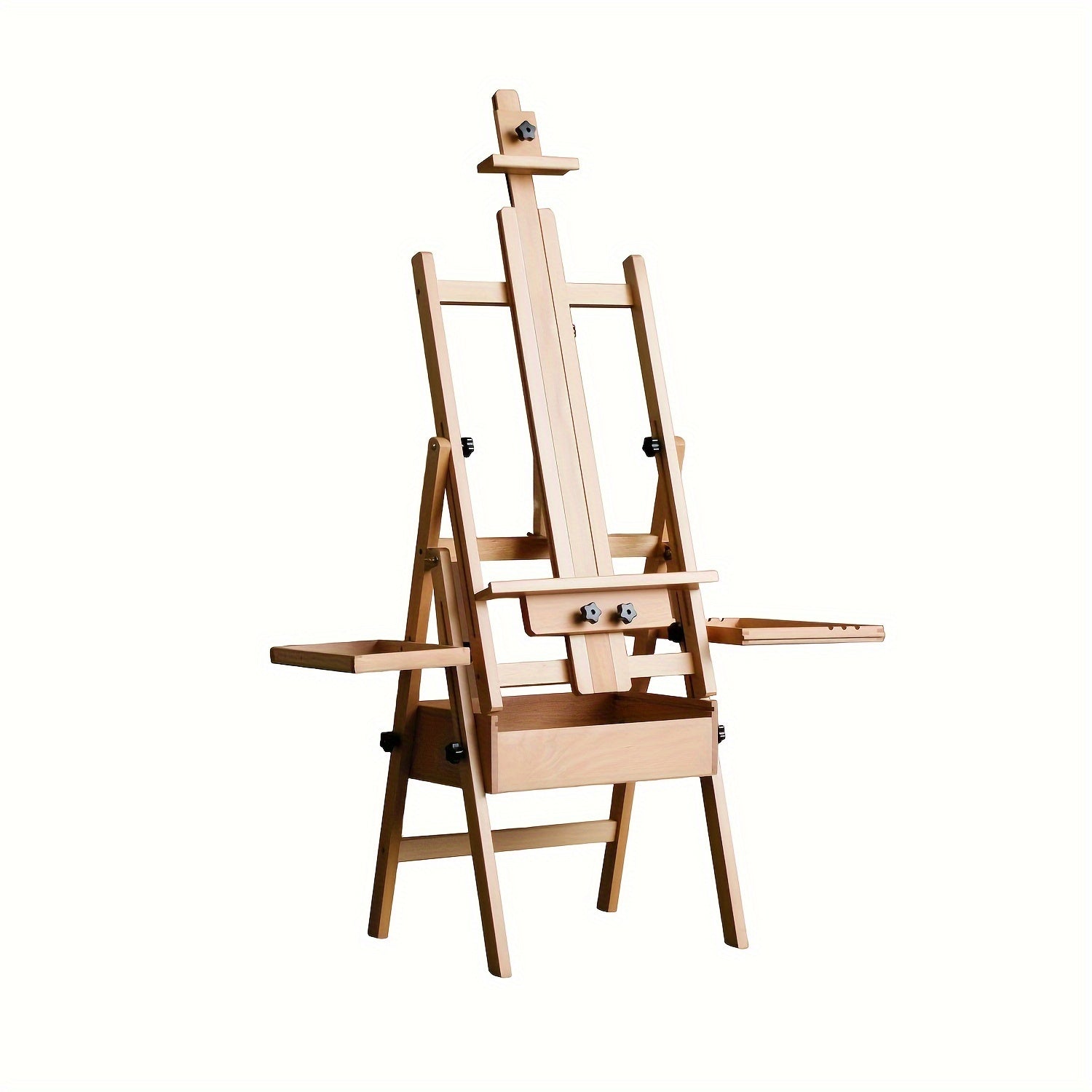 Foldable Beechwood Art Easel with Double Tray for Artists and Studios