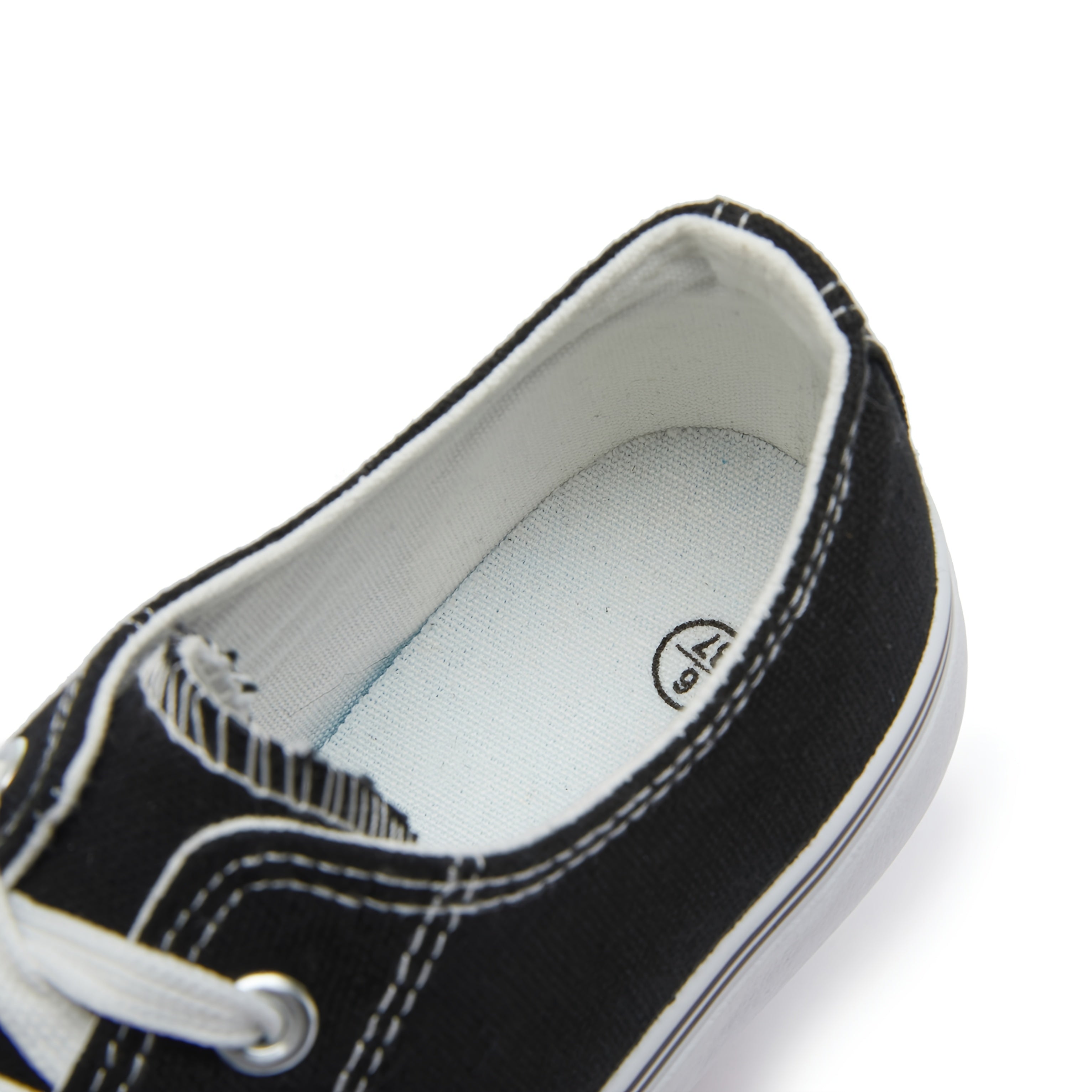 Ayollar uchun barcha mavsumlar uchun kundalik sport poyabzali qora oq lentalar kauchuk taglik